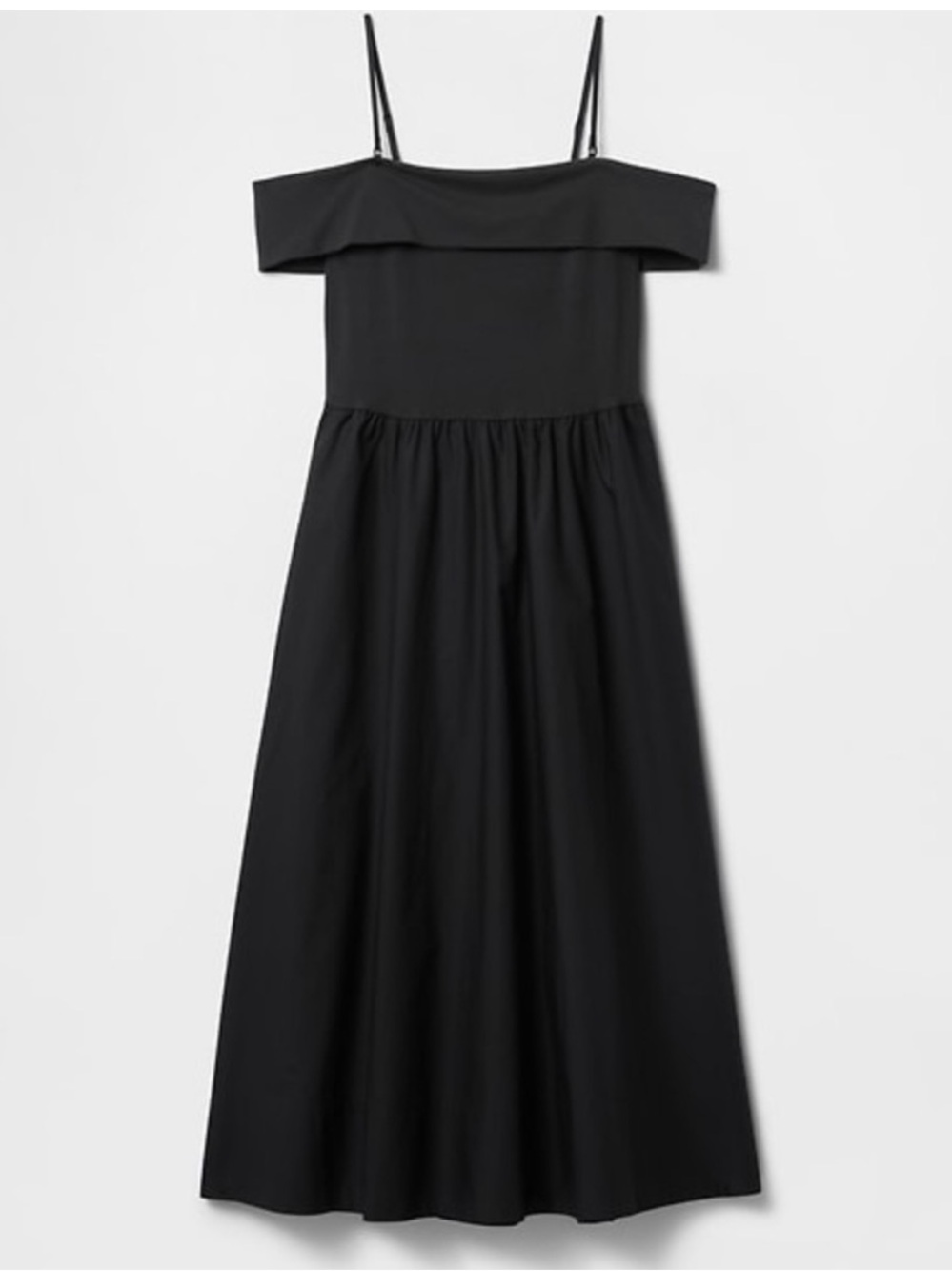 Gap Women’s Black Off-Shoulder Maxi Dress with removable Straps